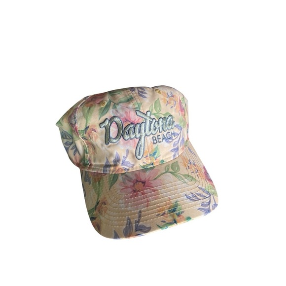 The Game "Daytona Beach" Floral Florida Yellow Strap Patch Logo Hat I OSFM - Picture 2 of 9